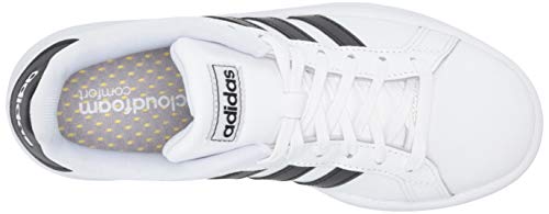 adidas men's Grand Court Sneaker, White/Black/White, 12 US