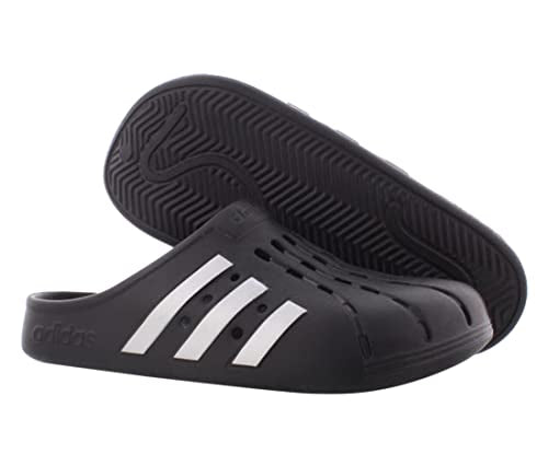 adidas unisex adult Adilette Clog Slide Sandal, Core Black/Silver Metallic/Core Black, 6 Women Men US - Adidas