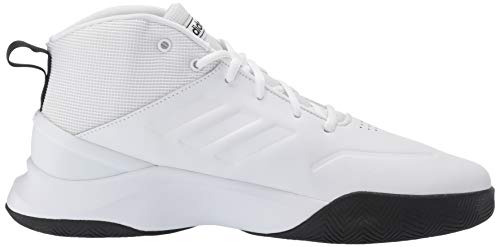 adidas mens Ownthegame EE9631-100 Basketball Shoe, White/Black/White, 8.5 US