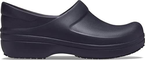 Crocs Women's Neria Pro II LiteRide Clog | Slip Resistant Work Shoes, Black, 8 - Crocs