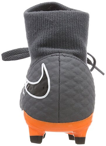 Nike Men's Phantom 3 Academy DF FG Soccer Cleat (11 D(M) US, Dark Grey/Total Orange/White) - Nike