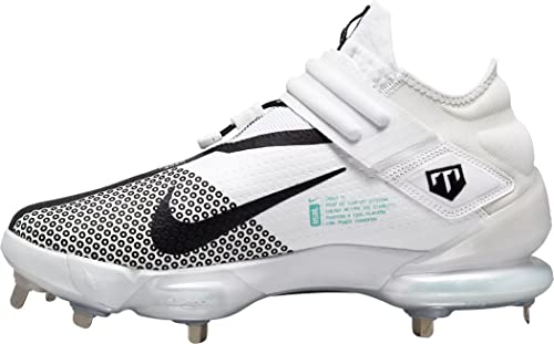 Nike Force Zoom Trout 7 Pro Metal Baseball Cleats White | Black Size 10