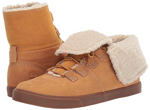 Timberland Dausette Fleece Fold Down Boot Fashion, Wheat Nubuck