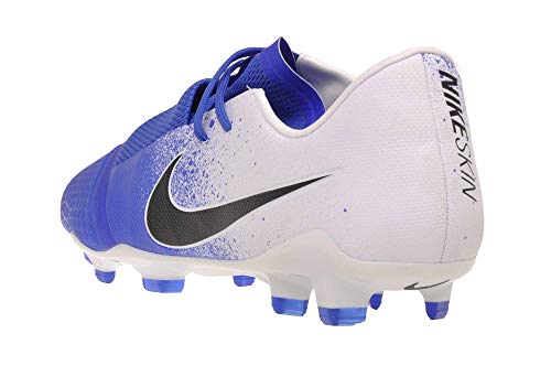 Nike Men's Phantom Venom Pro FG Soccer Cleats - AO8738-104 White/Black/Racer Blue - Nike