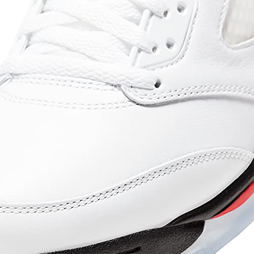 Air Jordan 5 Retro Fire Red Silver Tongue 2020 Taille 14 - Homme DA1911-102 Blanc/Fire Rouge/Noir