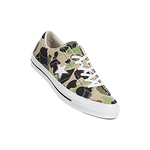 Converse One Star Ox Duck Camo Size 13 - Men 165027C Camouflage Green - Converse