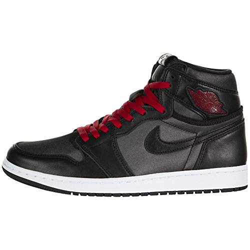 Air Jordan 1 Retro High OG Size 10 - Men 555088-060 Black Satin/Gym Red - Jordan