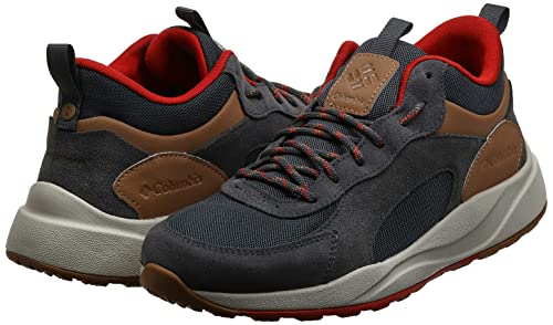 Columbia Pivot Mid Waterproof Hiking Shoe - Men 1888541-089 Dark Grey/Rust Red