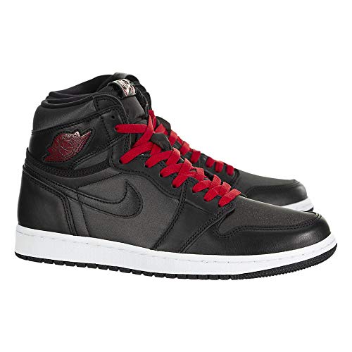 Air Jordan 1 Retro High OG Size 10 - Men 555088-060 Black Satin/Gym Red