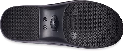 Crocs Women's Neria Pro II LiteRide Clog | Slip Resistant Work Shoes, Black, 8