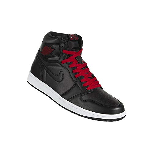 Air Jordan 1 Retro High OG Size 10 - Men 555088-060 Black Satin/Gym Red - Jordan