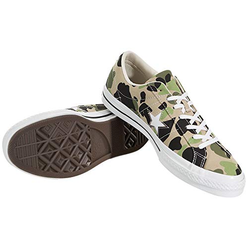 Converse One Star Ox Duck Camo Size 13 - Men 165027C Camouflage Green - Converse