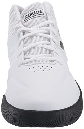 adidas mens Ownthegame EE9631-100 Basketball Shoe, White/Black/White, 8.5 US