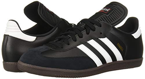 Zapato de fútbol adidas Samba Classic para hombre, negro/blanco, 14 US