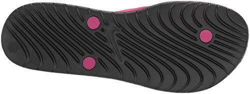 Nike Women's Solay Thong Sport Sandal, Black/White-Vivid Pink, 9 Regular US