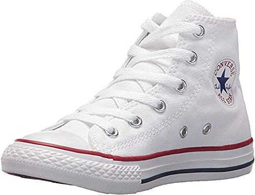 Converse Chuck Taylor All Star Canvas High Top Sneaker, optical white, 1 M US Little Kid - Adidas