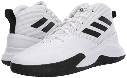 adidas mens Ownthegame EE9631-100 Basketball Shoe, White/Black/White, 8.5 US