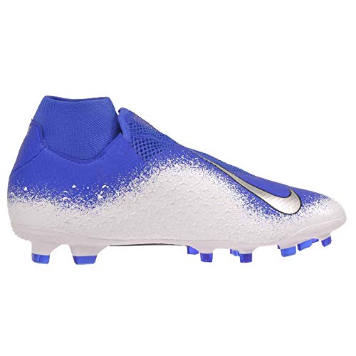 Nike Men's Phantom VSN Pro DF FG Soccer Size 12 - Men AO3266-410 Racer Blue/Chrome-White - Nike