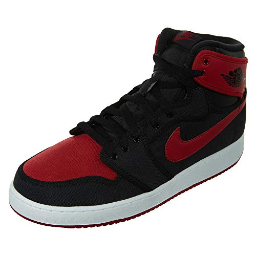 Nike Mens AJ1 Air Jordan 1 KO High OG Bred Black/Varsity Red-White Leather Size 10