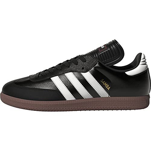 adidas mens Samba Classic Soccer Shoe, Black/White, 14 US