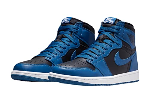 Air Jordan 1 Retro High OG Dark Marina Blue Size 9 - Men 555088-404 Black-White - Jordan