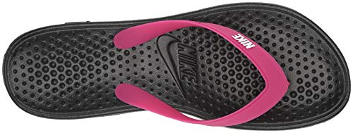 Nike Women's Solay Thong Sport Sandal, Black/White-Vivid Pink, 9 Regular US - Nike