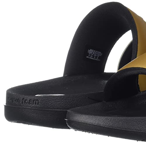 Nike Women's Offcourt Duo Slides (7, Metallic Gold/Black/Black) - Nike