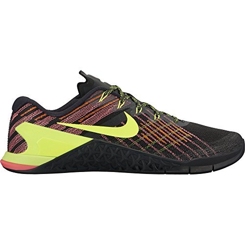 Nike Men's Metcon 3 Training Shoe 852928 012 Men's Size 14 BLACK/VOLT-HYPER CRIMSON-HOT PUNCH