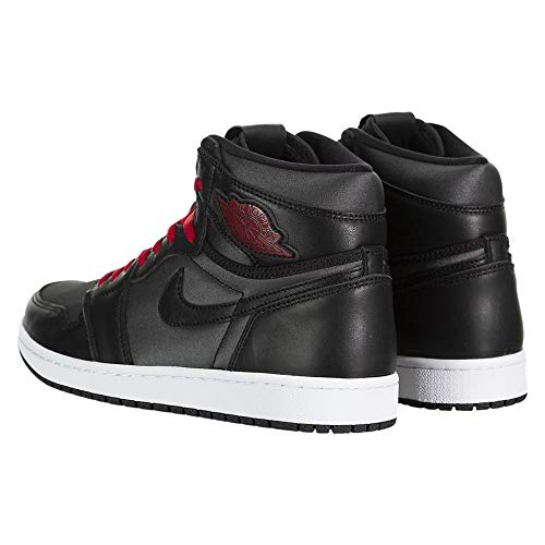 Air Jordan 1 Retro High OG Size 10 - Men 555088-060 Black Satin/Gym Red - Jordan