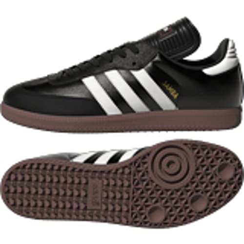 adidas mens Samba Classic Soccer Shoe, Black/White, 14 US