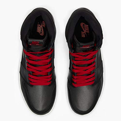 Air Jordan 1 Retro High OG Size 10.5 - Men 555088-060 Black Satin/Gym Red
