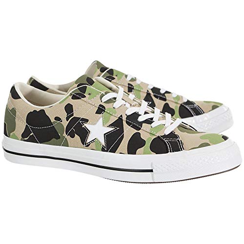 Converse One Star Ox Duck Camo Size 13 - Men 165027C Camouflage Green - Converse