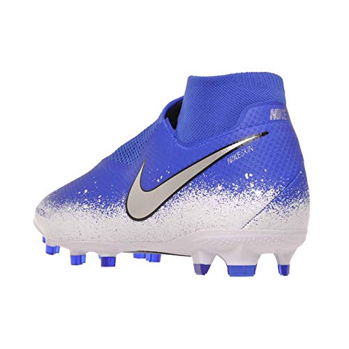 Nike Men's Phantom VSN Pro DF FG Soccer Size 12 - Men AO3266-410 Racer Blue/Chrome-White - Nike