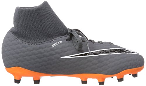 Nike Men's Phantom 3 Academy DF FG Soccer Cleat (11 D(M) US, Dark Grey/Total Orange/White) - Nike