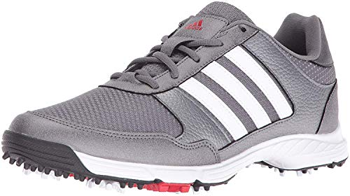 adidas Men's Tech Response Golf Shoe, Iron Metallic/White, 8.5 M US