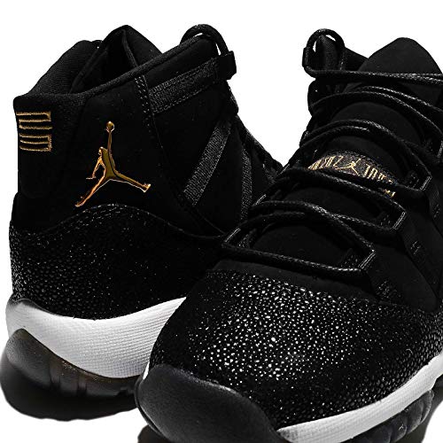 Air Jordan 11 Retro Premium Heiress Negras Stingray Talla 7 - Mujer 852625-030 Negras/Oro-Blancas