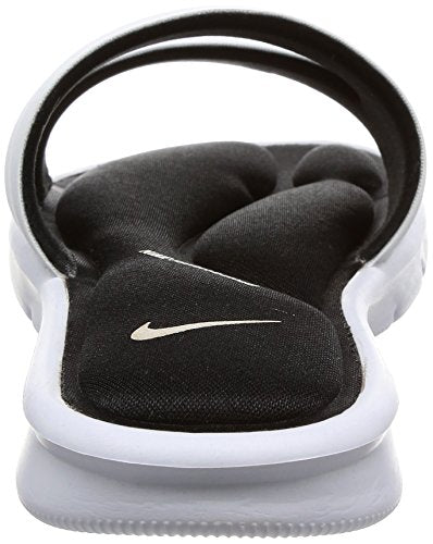 Nike Women's Ultra Comfort Slide Athletic Sandal, White/Black, 8 B(M) US - Nike