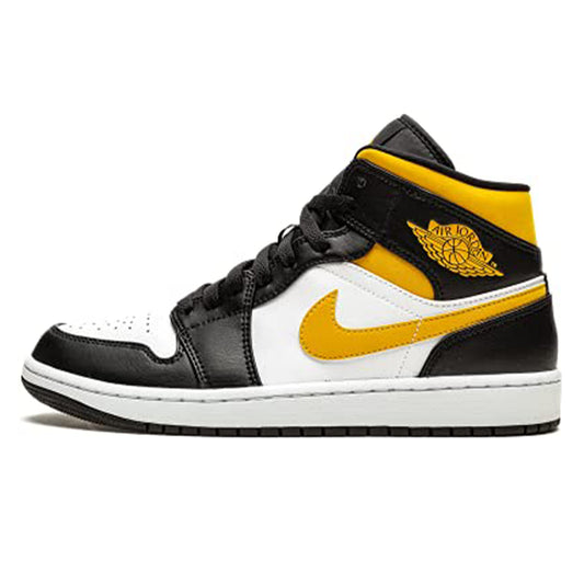 Air Jordan 1 Mid White/Pollen/Black Size 11.5 - Men 554724-177 - Jordan