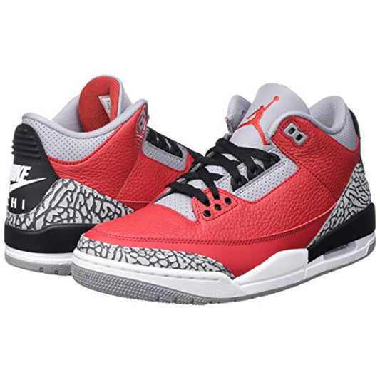 Air Jordan 3 Retro Fire Rojas Cement Chicago Talla 11 - Hombre CU2277-600 Varsity Rojas/Cement Gris