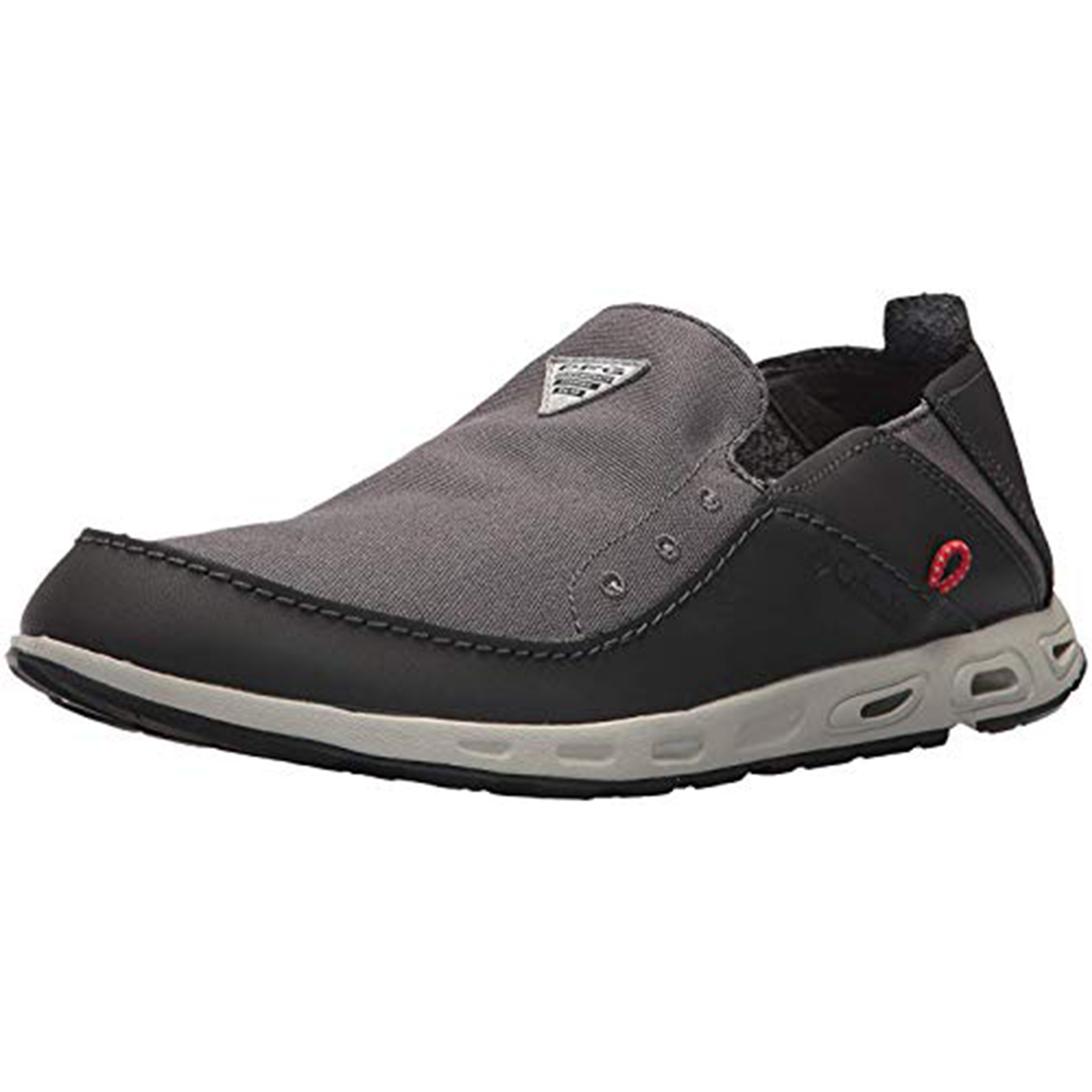 Columbia Men's Bahama Vent PFG Boat Shoe, Waterproof & Breathable, 9 Regular US, Titanium MHW, Bright red - Columbia