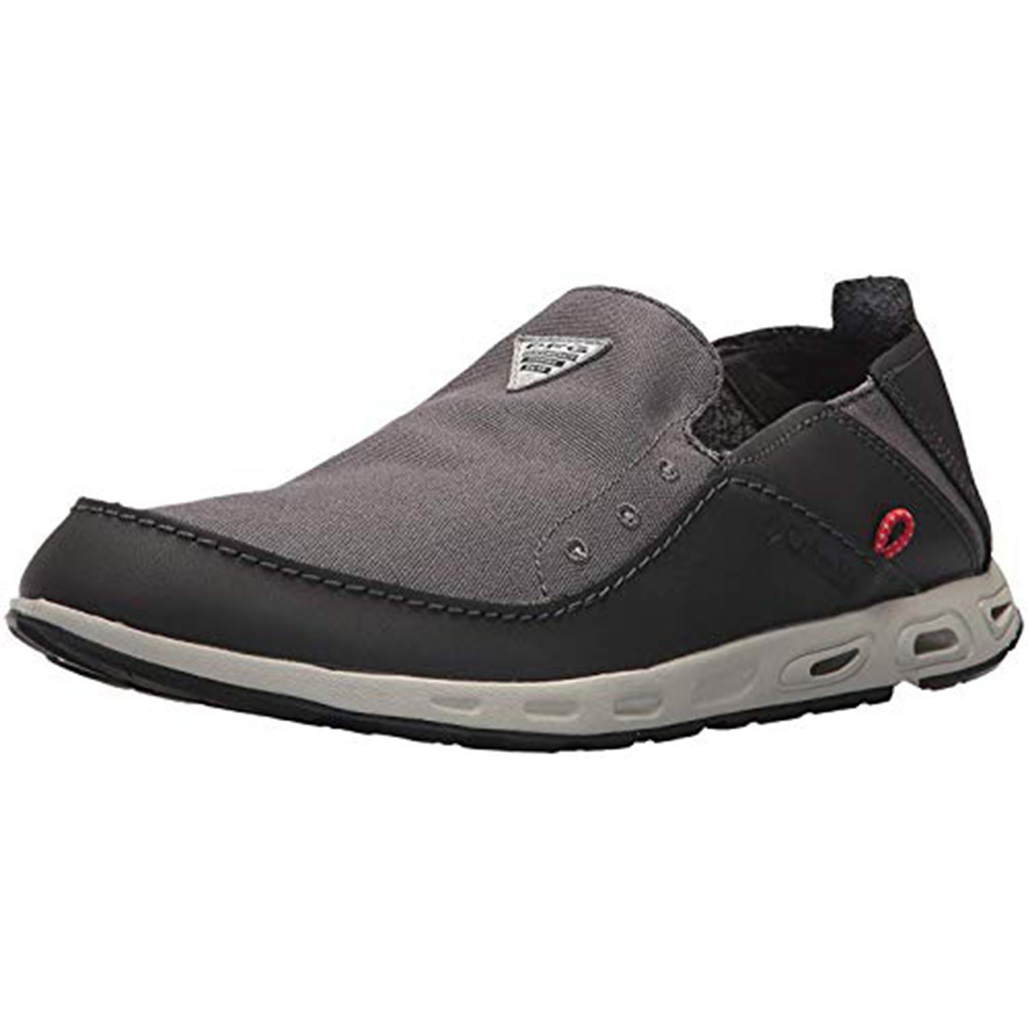 Columbia Men's Bahama Vent PFG Boat Shoe, Waterproof & Breathable, 9 Regular US, Titanium MHW, Bright red - Columbia