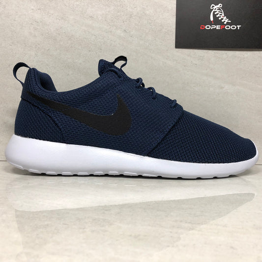 Nike Roshe Run One Navy Blue Size 12/Size 13 511881-405 Midnight Navy/Black-White - Nike