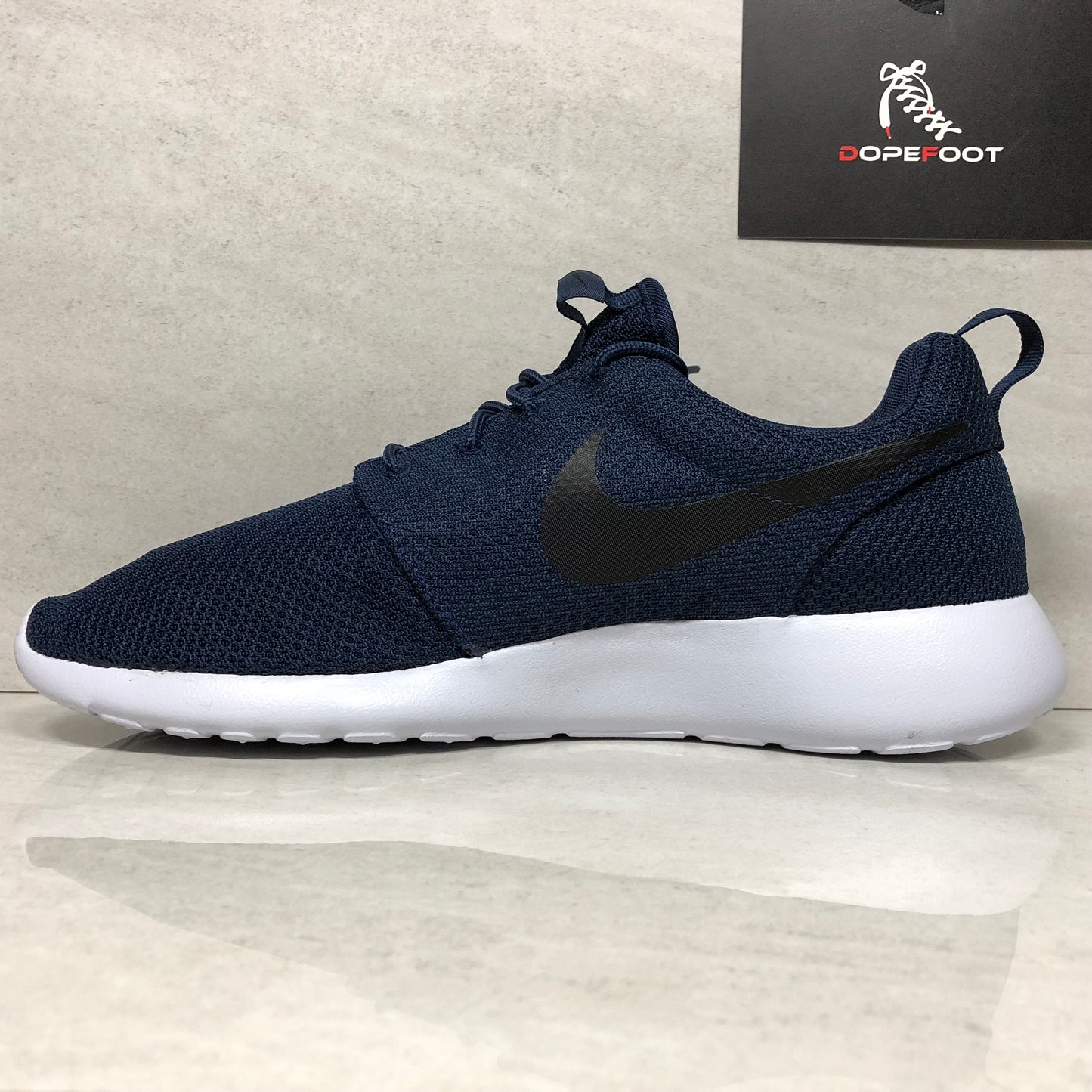 Nike Roshe Run One Navy Blue Size 12/Size 13 511881-405 Midnight Navy/Black-White - Nike