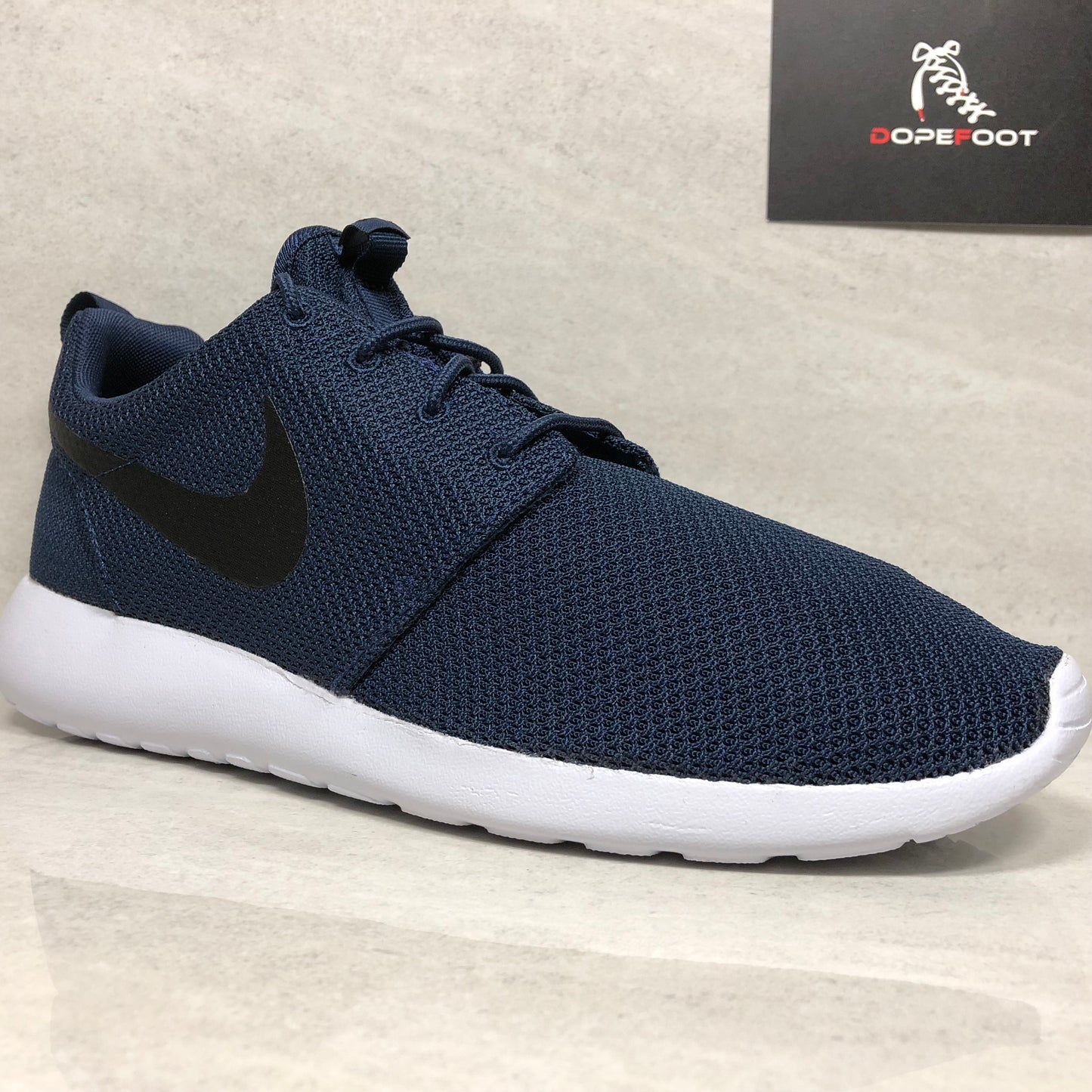 Nike Roshe Run One Navy Blue Size 12/Size 13 511881-405 Midnight Navy/Black-White - Nike