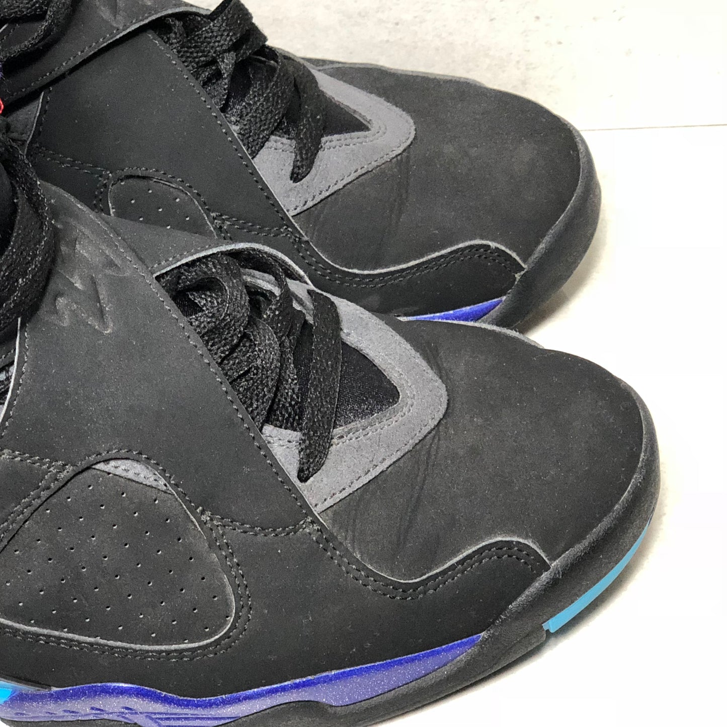 Nike Air Jordan 8 VIII Retro Aqua Talla 12 Negro/Gris/Concordia/Rojo 305381 025