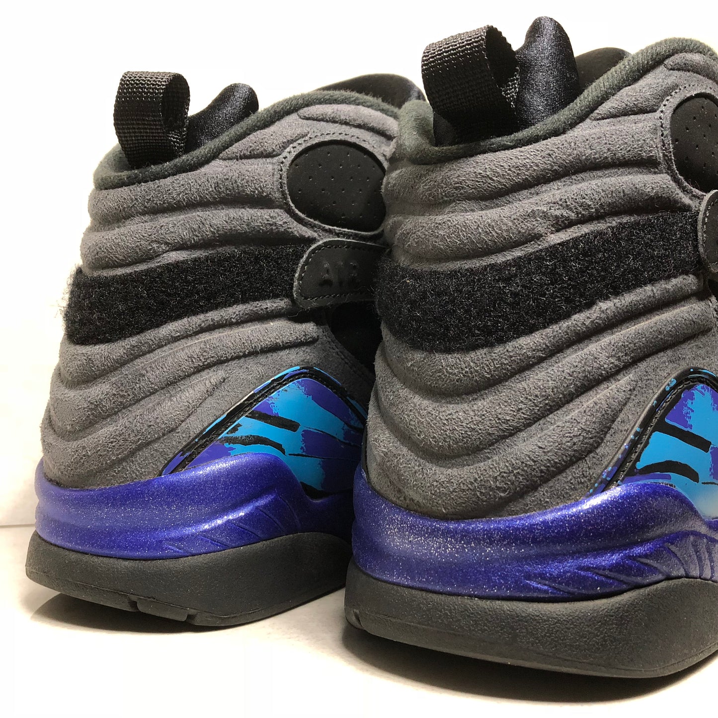 Nike Air Jordan 8 VIII Retro Aqua Talla 12 Negro/Gris/Concordia/Rojo 305381 025