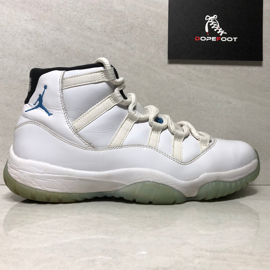 Nike Air Jordan 11 XI Retro Legend Blue Size 8.5 378037 117 White/Legend Blue-Black 2014 - Nike