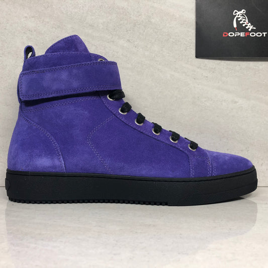 Off White Virgil Abloh Frame of Mind High Size 7 Purple/Black Suede - Off White