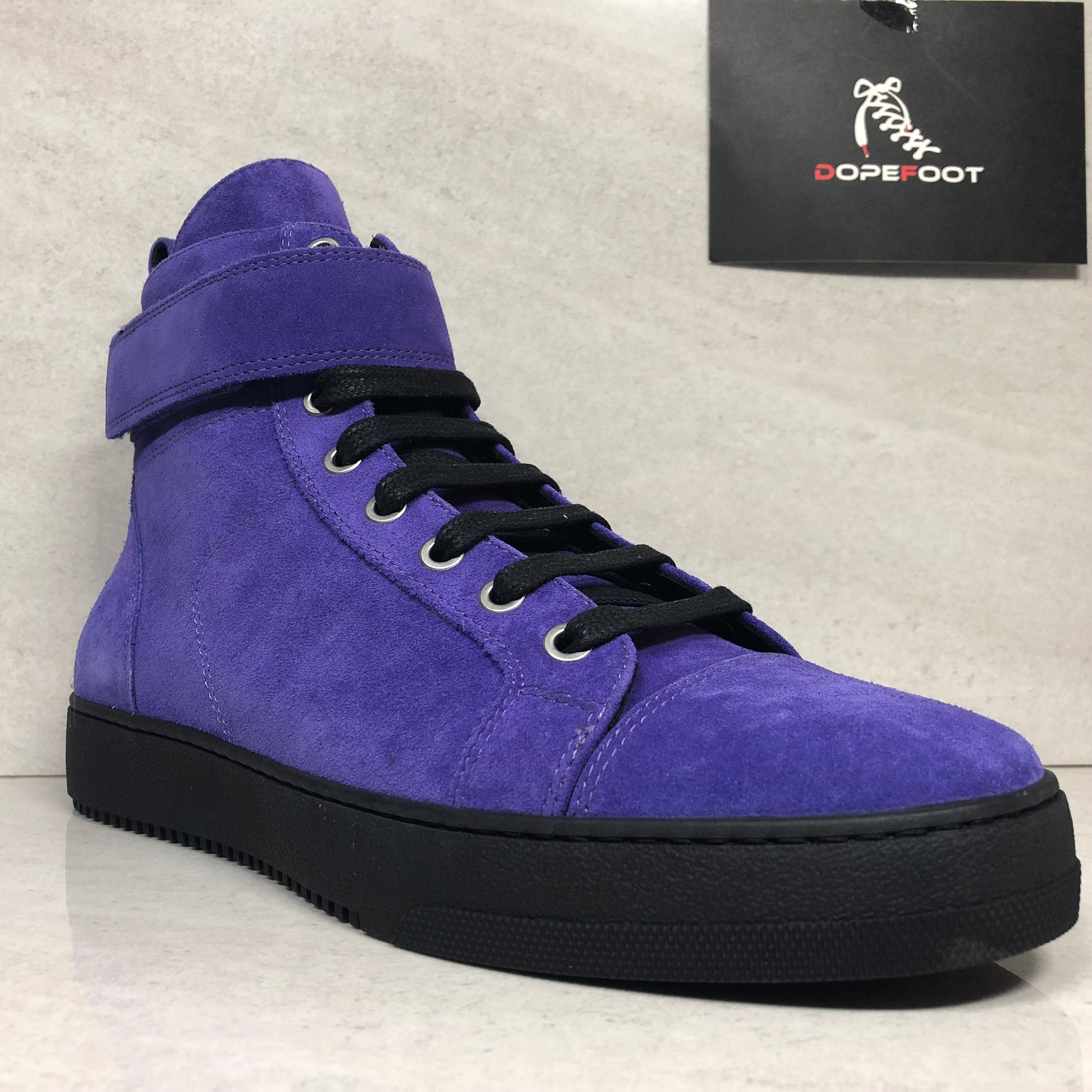 Off White Virgil Abloh Frame of Mind High Size 7 Purple/Black Suede - Off White