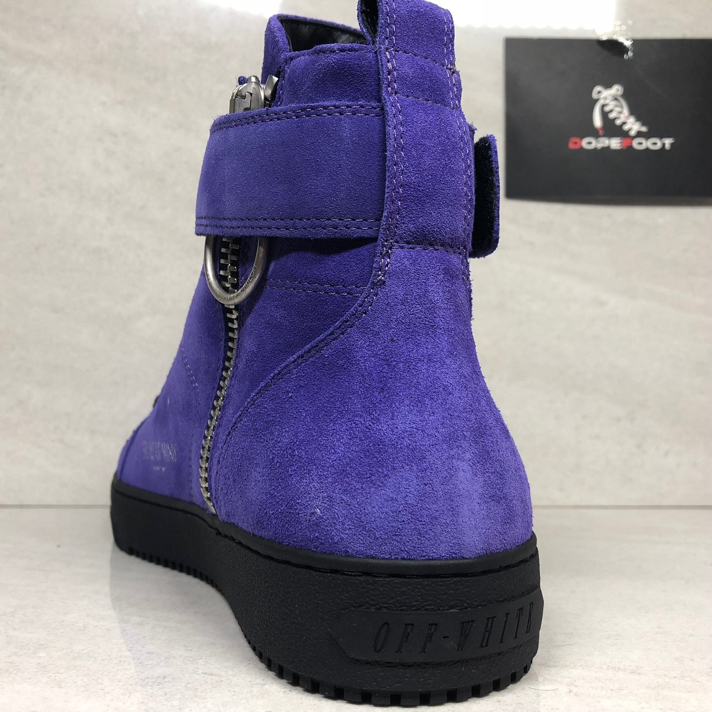 Off White Virgil Abloh Frame of Mind High Size 7 Purple/Black Suede - Off White